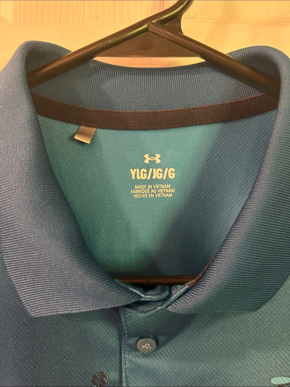 Under Armour Boys Blue Short-Sleeve Polo